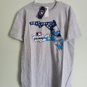 Major League Baseball Grapefruit League 24' Gray Tee Shirt Majestic Merch NWT